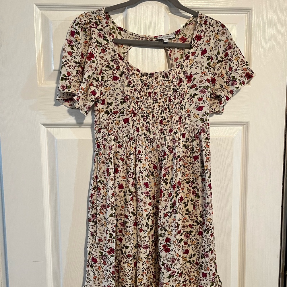 Short sleeve floral sundress